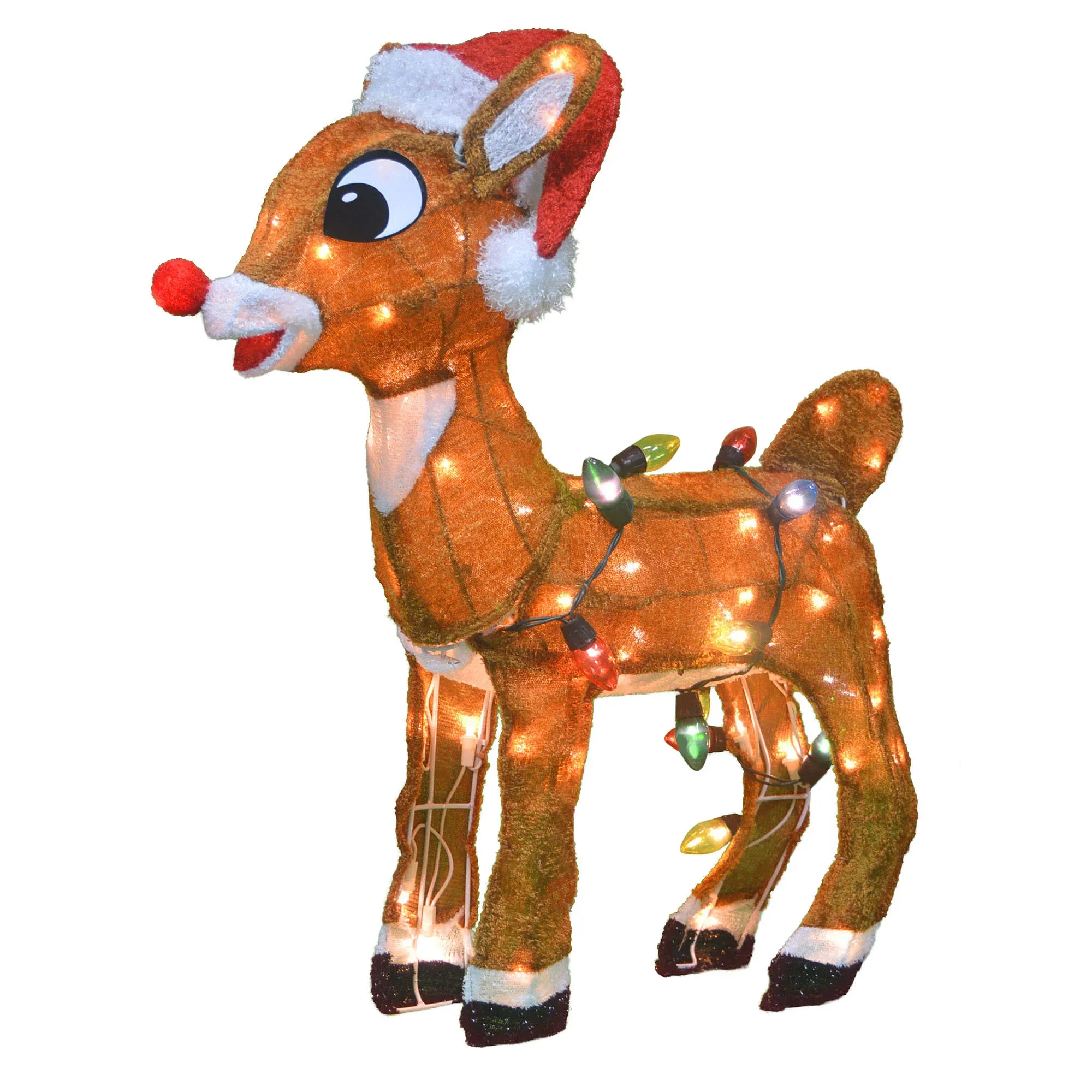 2ft. 3D Pre-Lit Rudolph with C9 Light Strand