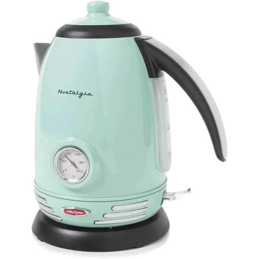 Nostalgia 1.7 Liter Retro Stainless Steel Electric Water Kettle