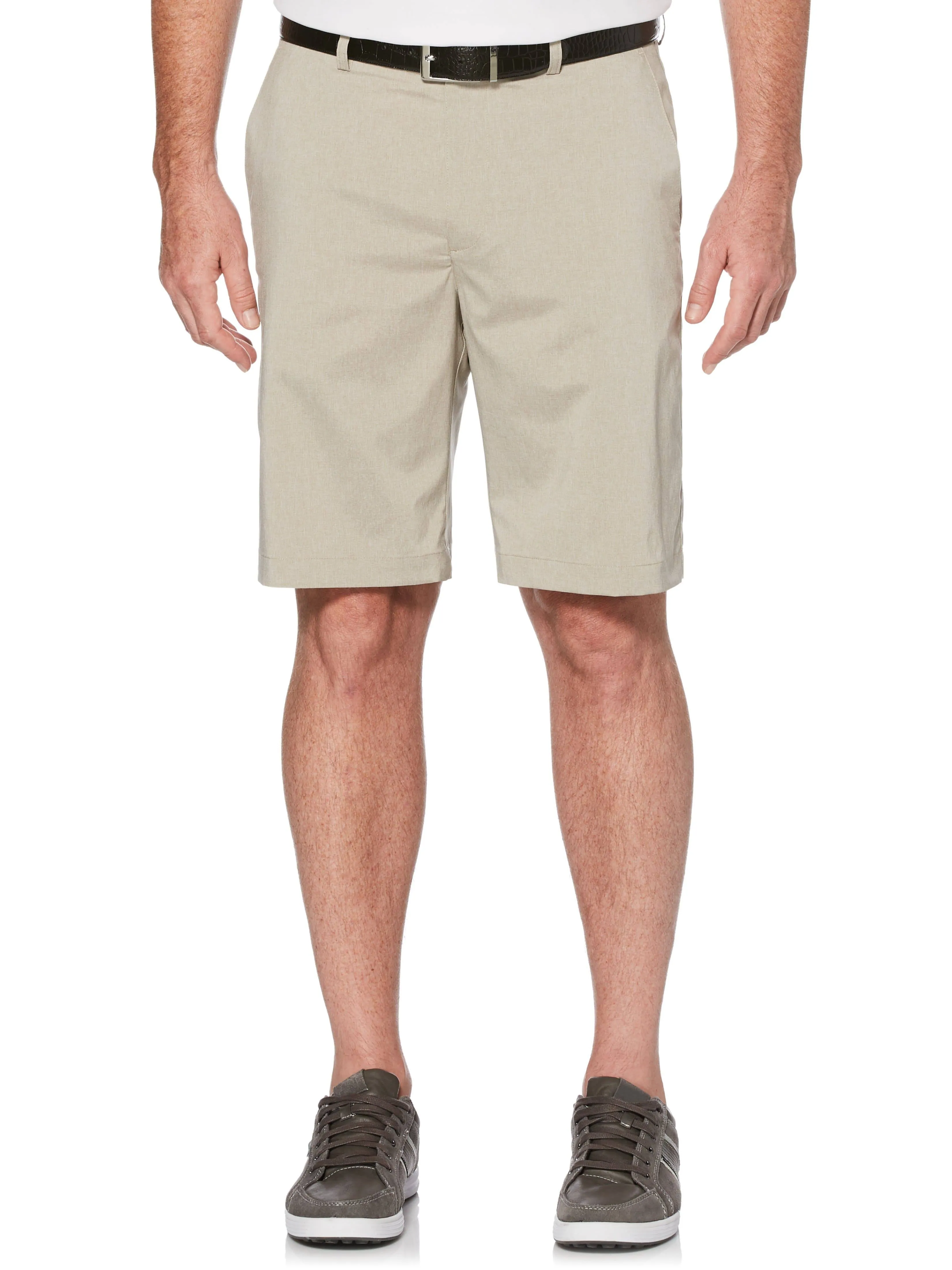 PGA TOUR Men's Flat Front Heather Golf Shorts with Active Waistband