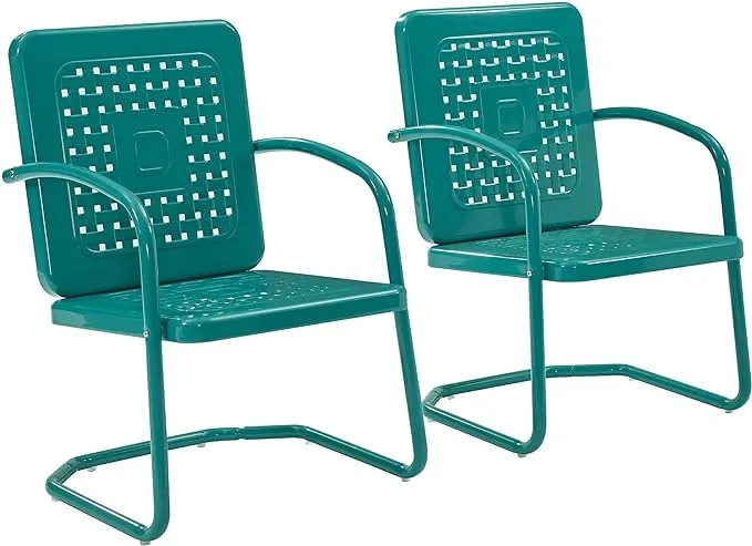 Blue Retro Basket Weave Chairs, Set of 2 | Kirklands Home