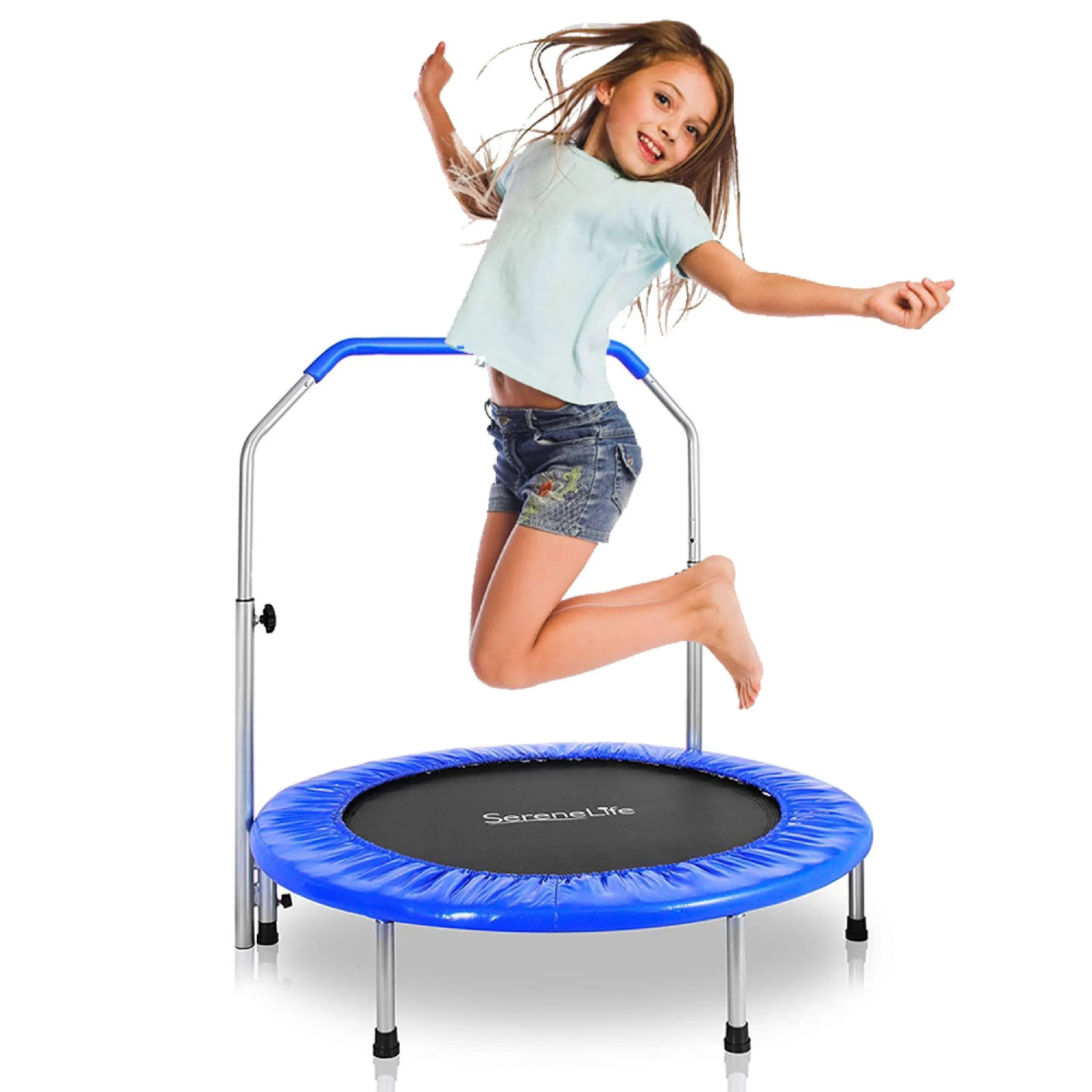 SereneLife 36 Inch Portable Highly Elastic Jumping Sports Trampoline, Kids Size