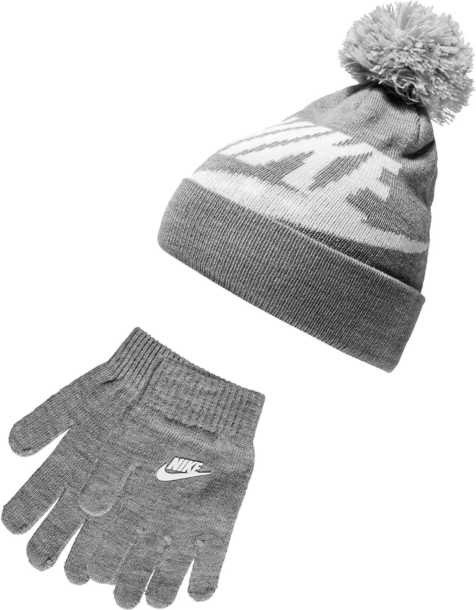 Nike Swoosh Pom Beanie Gloves Set