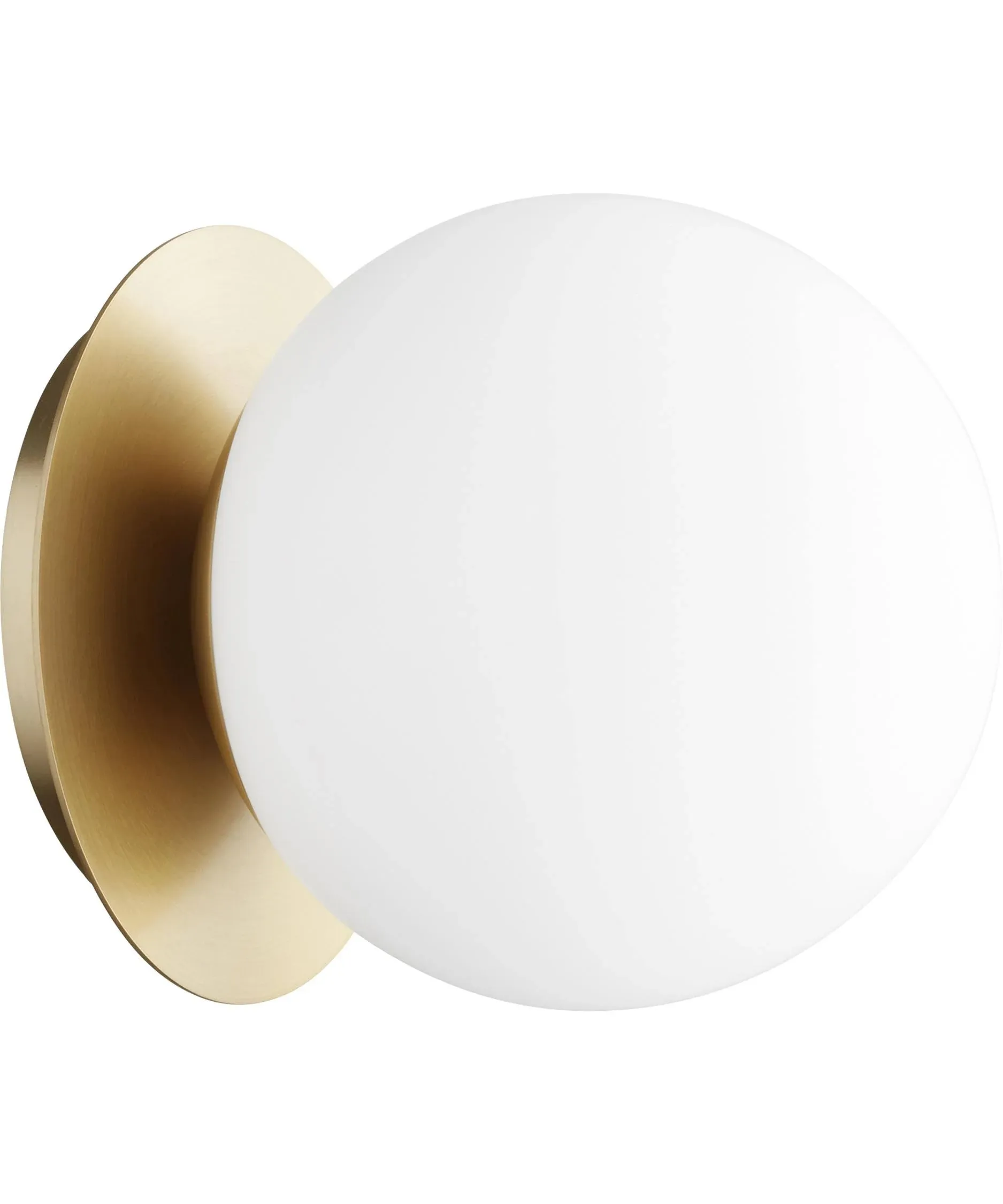 Quorum International 339-1-80 Globe Semi-Flush Mount Aged Brass