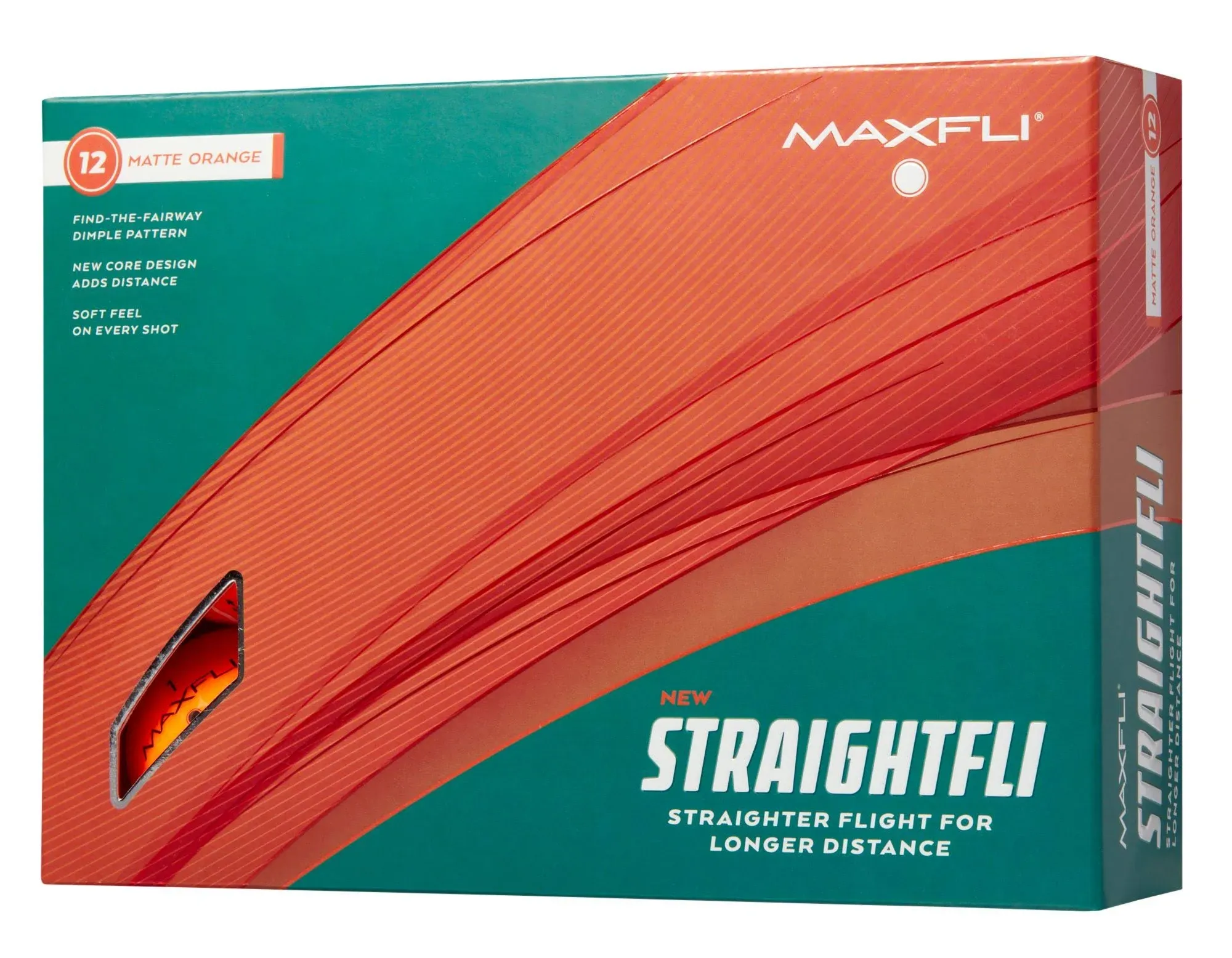 Maxfli 2023 Straightfli Matte Orange Golf Balls