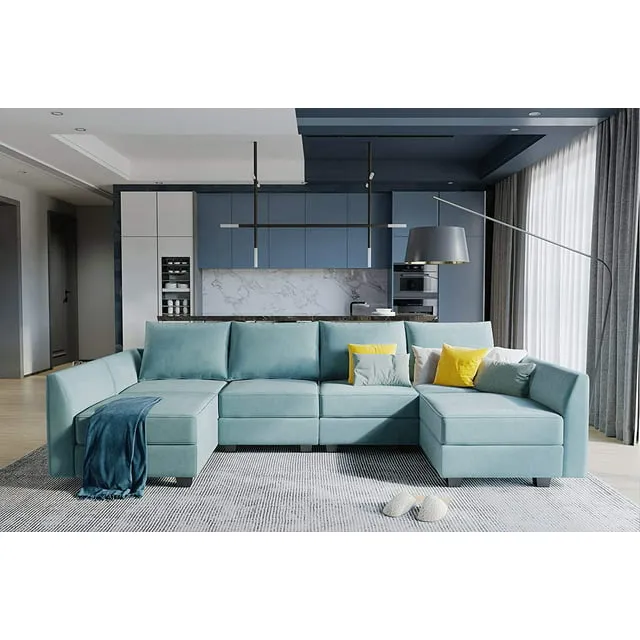 Honbay Modular Sectional Sofa Sofa with Ottomans U Shaped Sectional Couch