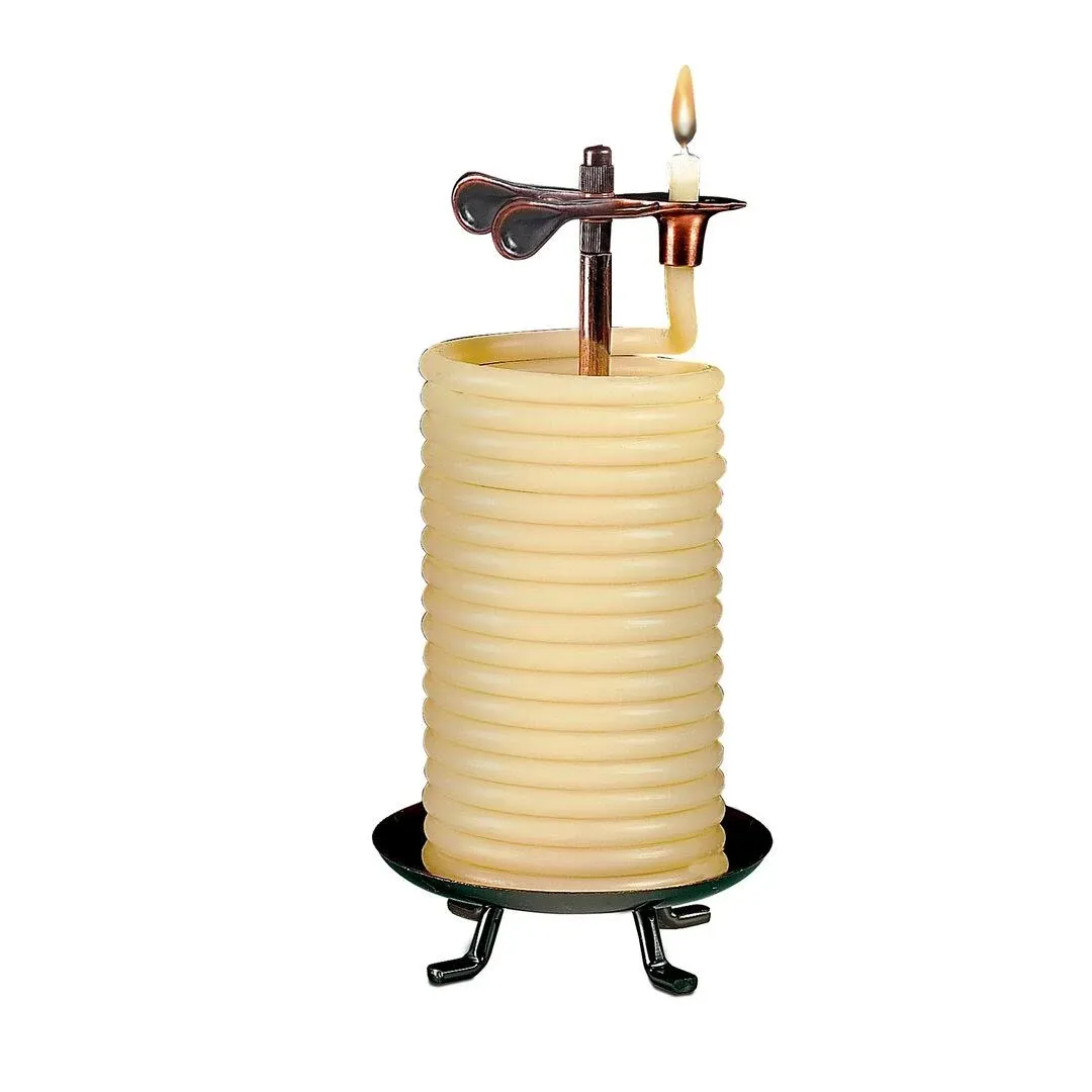 80-Hour Vertical Candle, Eco-friendly Natural Beeswax with Cotton Wick