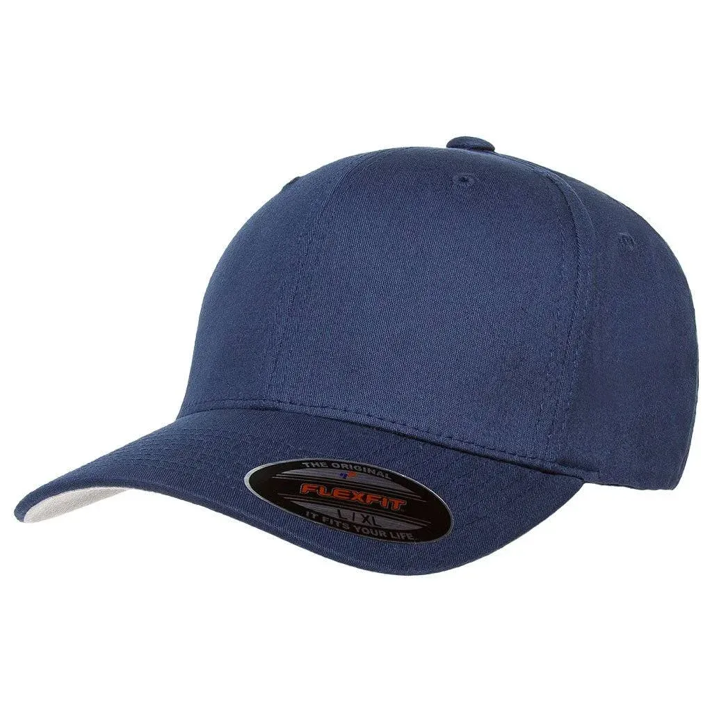 Flexfit 6-Panel Structured Mid-Profile Cotton Twill Cap - 5001 - Navy- L/XL