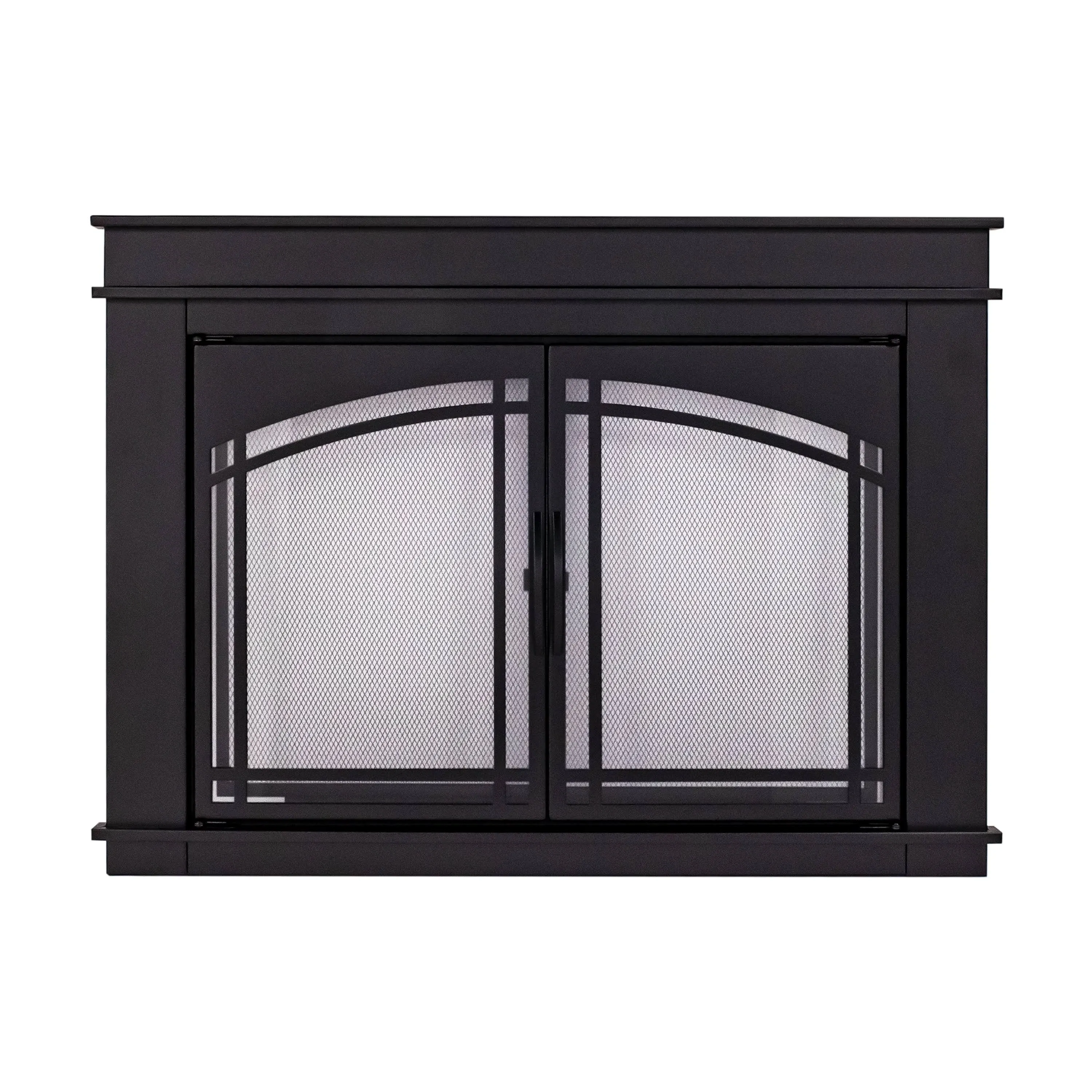 Fireplace Glass Doors Fenwick Medium Black FN-5701BL