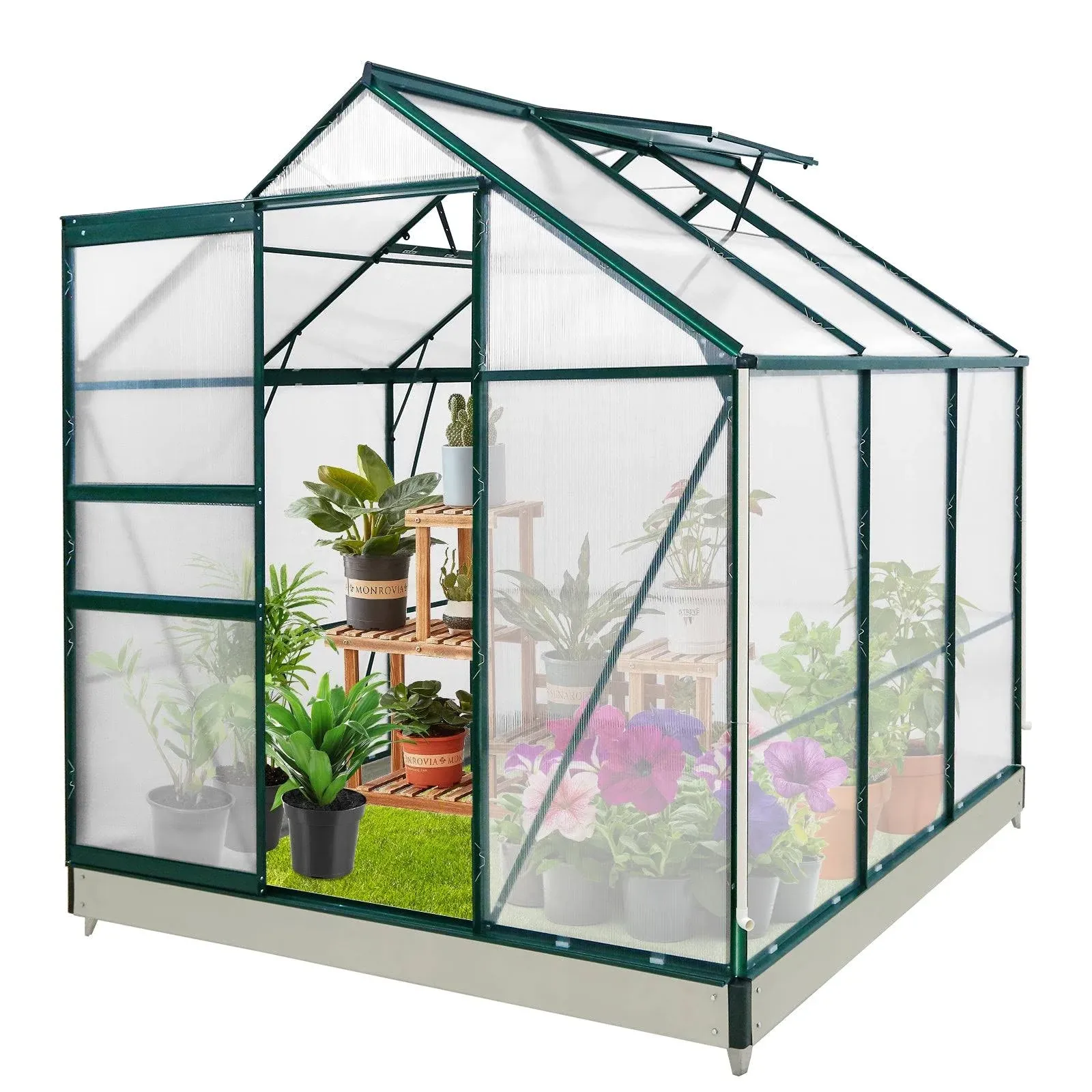 Eagle Peak 6 ft. W x 6 ft. D x 7 ft. H Outdoor Walk-In Hobby Greenhouse