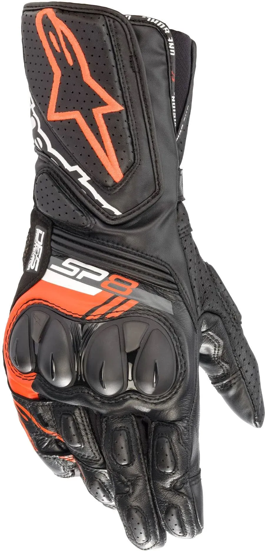 Alpinestars SP-8 V3 Motorcycle Gloves Size 3XL Summer Black-Fluoresc<wbr/>ent Red