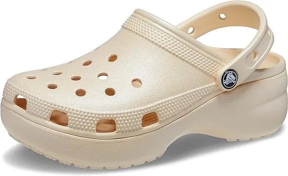 Crocs womens Classic Platform Glitter Clog