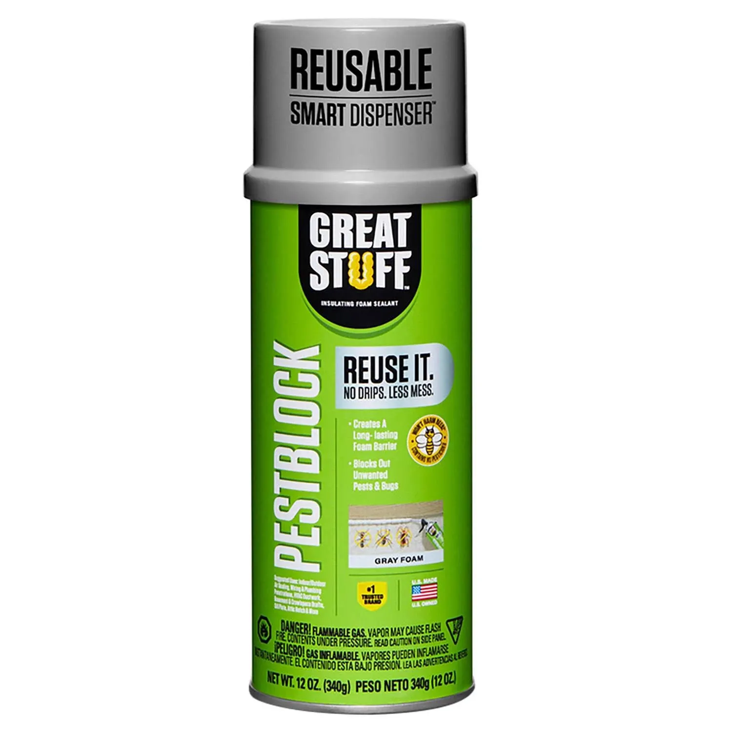 Great Stuff 12 oz Smart Dispenser Pestblock Insulating Foam Sealant