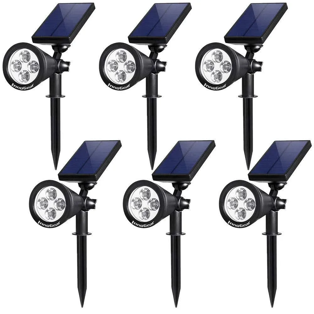 InnoGear Solar Lights for Outside, Solar Lights Outdoor Waterproof Solar Garden Yard Spot Lights Spotlight Pathway Landscape Lighting Wall Light Auto On/Off, Pack of 2 (Warm White)