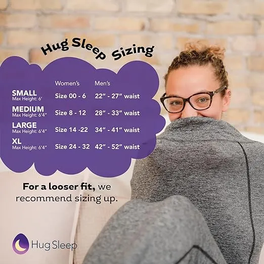 Hug Sleep Pod Move, Wearable Blanket for Women and Men, Weighted Blanket Alt from Shark Tank, Cooling Sensory, Machine Washable, Cozy and Comfy