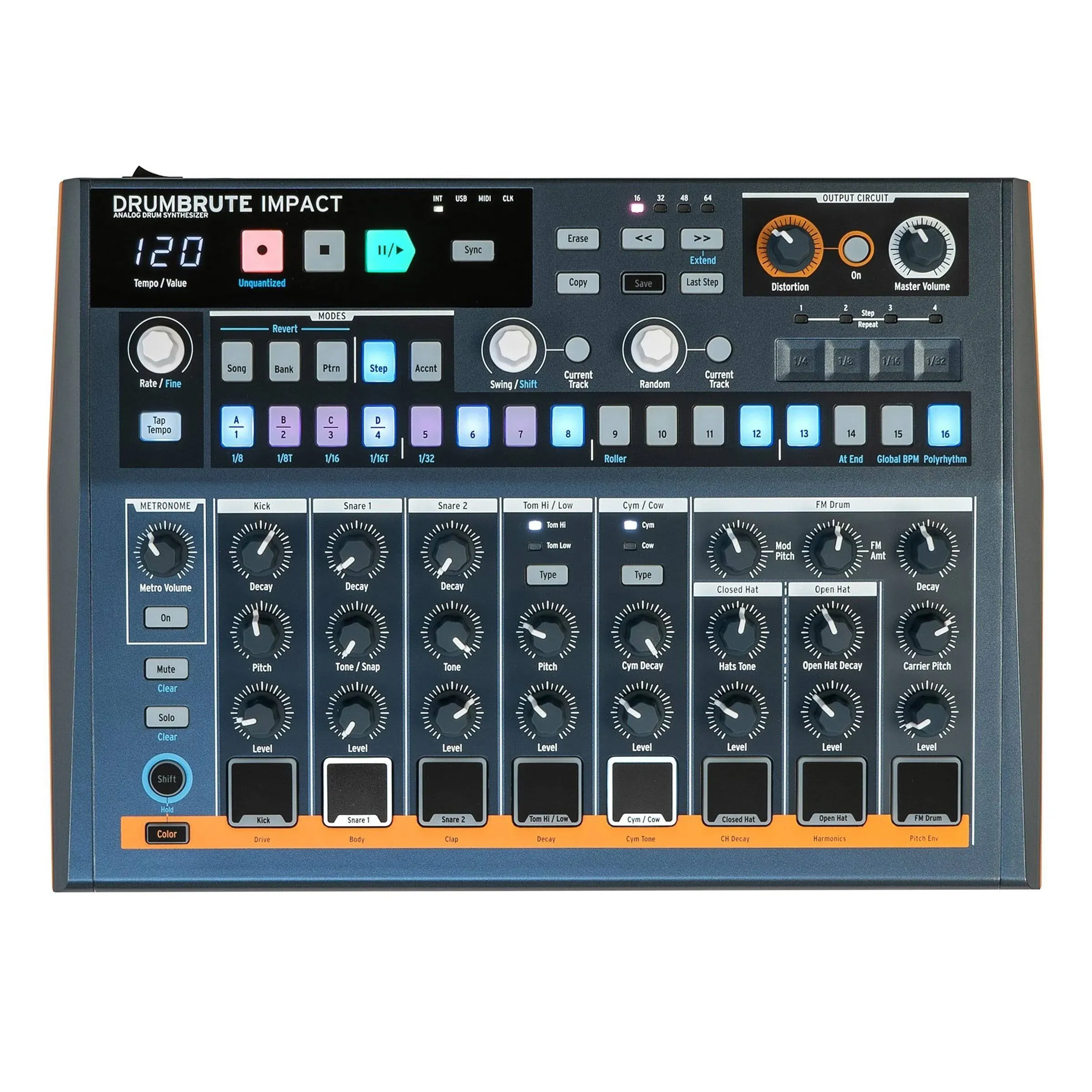 Arturia DrumBrute Impact Analog Drum Machine