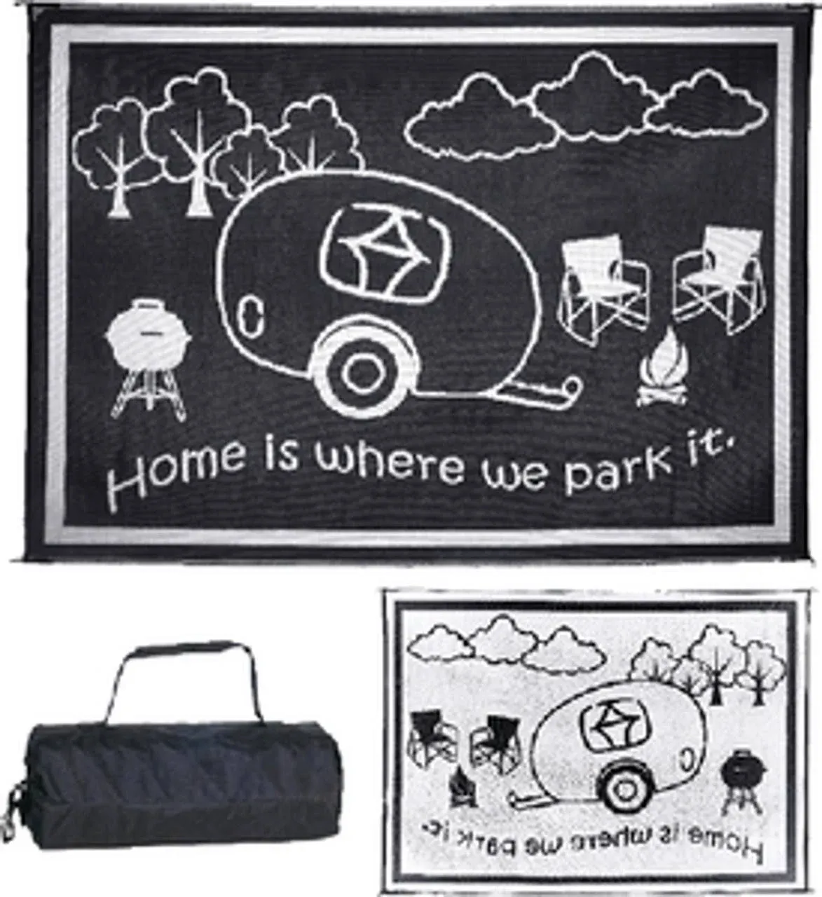 Ming&#039;S Mark Inc RH8111 Mat-Rvhome 8&#039;X11&#039; Black-White