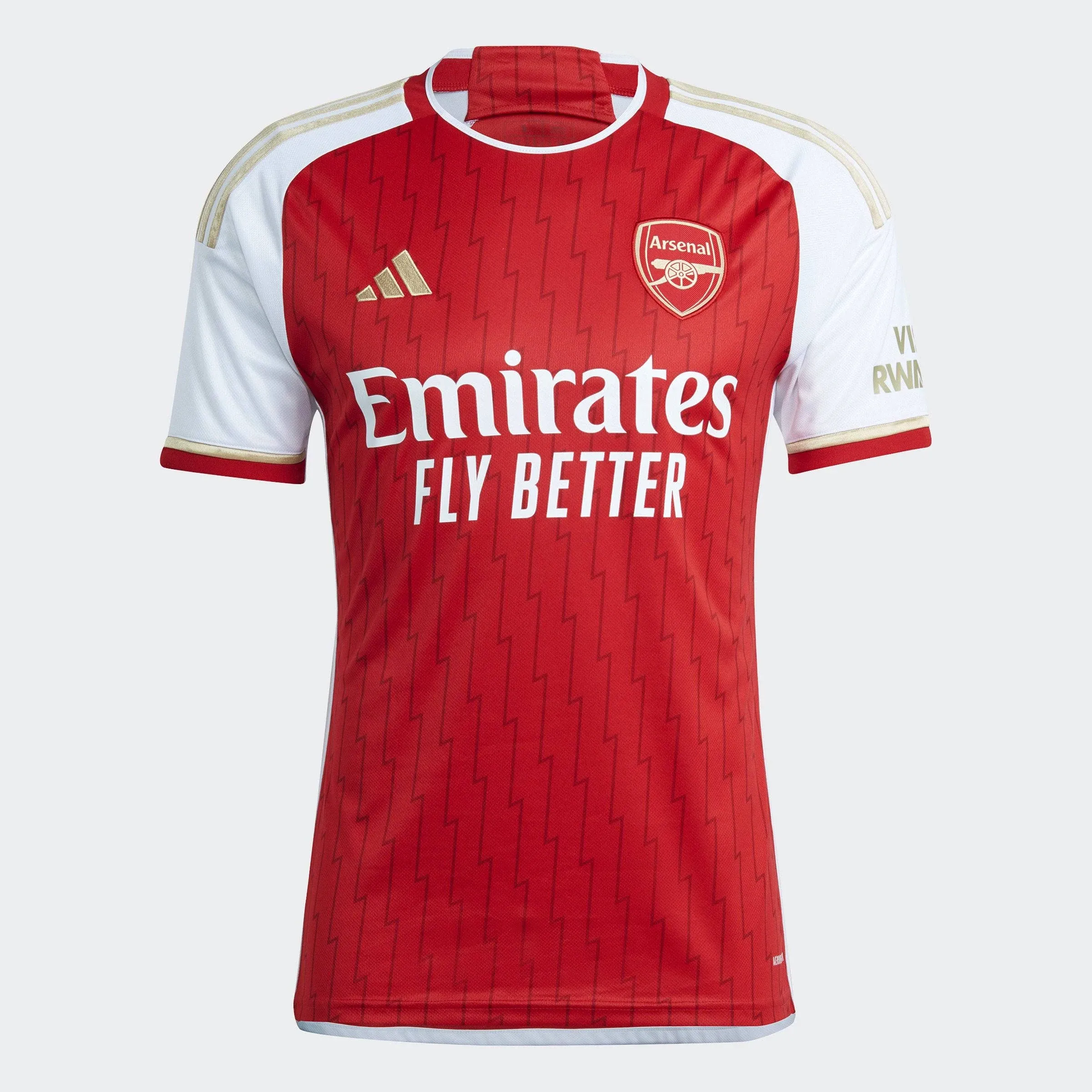 adidas Men's Soccer Arsenal 23/24 Home Jersey - Lightning Bolts and Gold Details, AEROREADY Technology