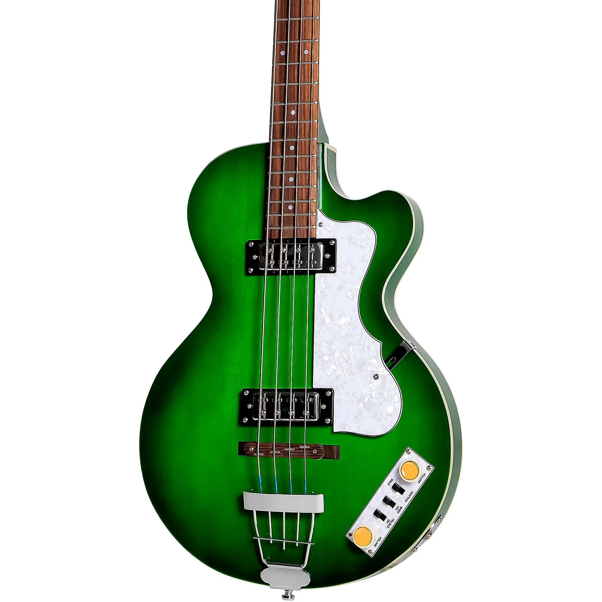 NEW HOFNER IGNITION PRO HI-CB-PE-GR CLUB BASS GUITAR GREEN, Tea Cup&#039;s &amp; FLATS