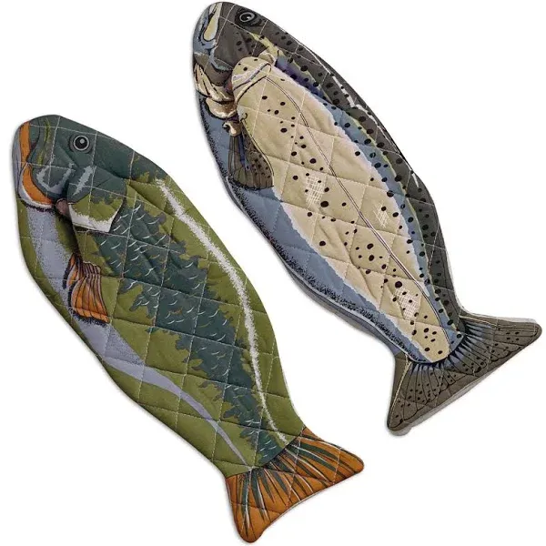 DII Cotton Lake House Fish Oven Mitts