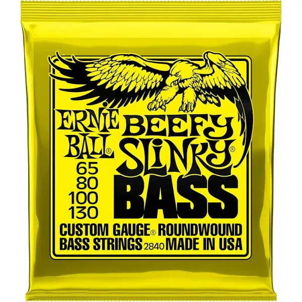 2840 Beefy Slinky Nickel Wound Electric Bass Strings - Black