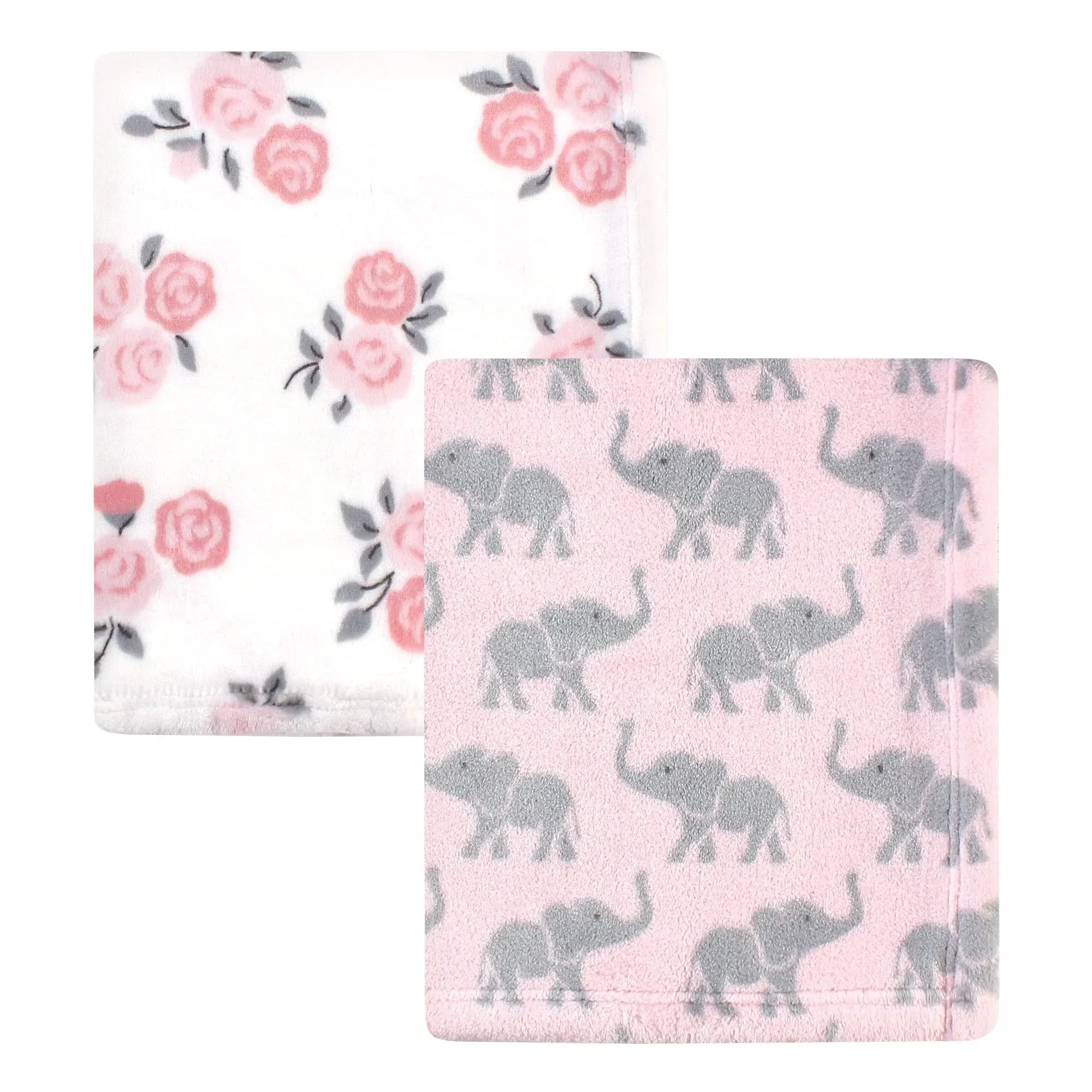 New girls HUDSON BABY 2 pack of baby luxury blankets 30&#034; X 36&#034;