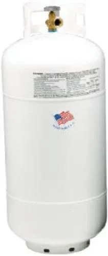 Manchester Tank® 1220TC.4 - 40 lbs 35.9 L (9.5 gal.) Steel Vertical White DOT LP Gas Tank