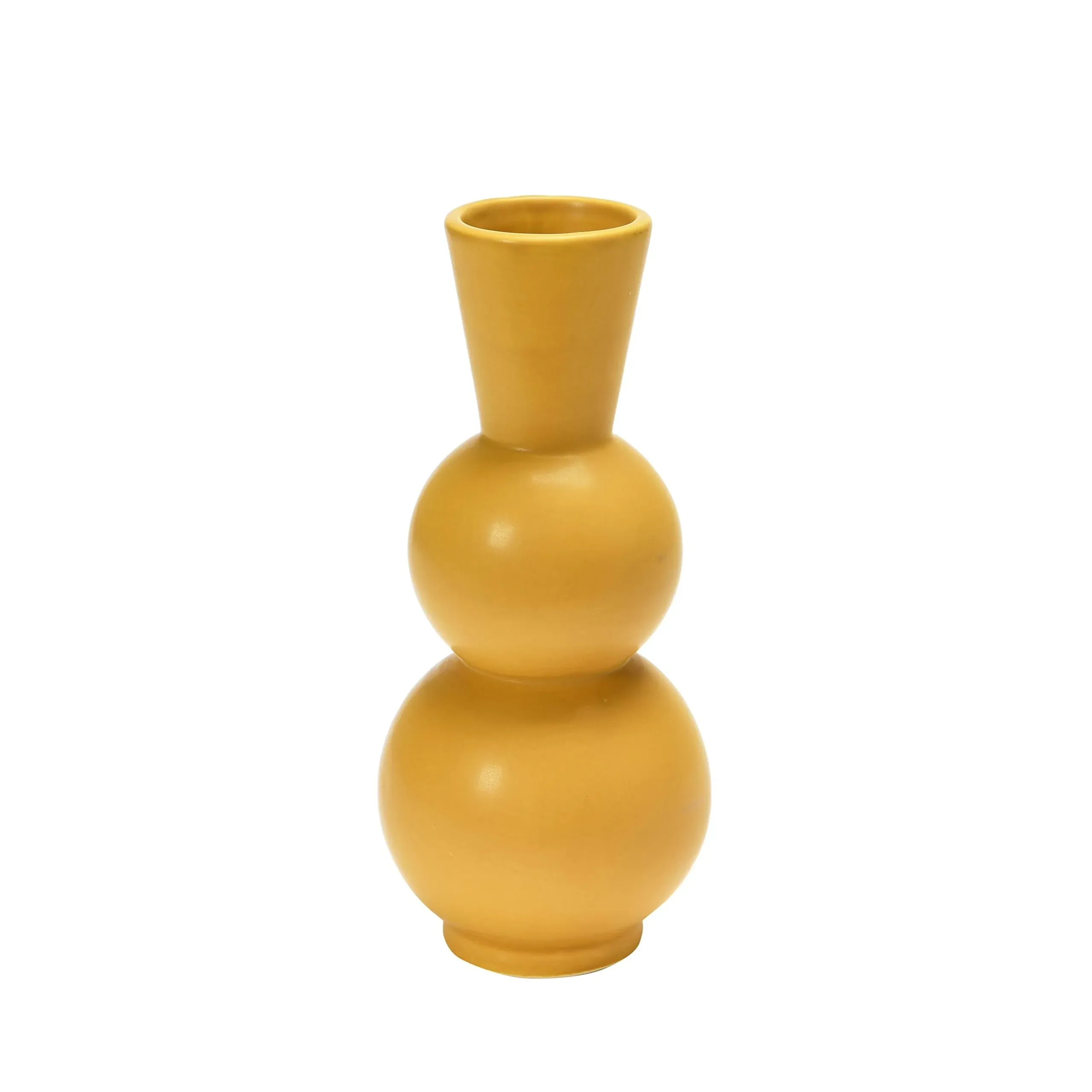 Stoneware Vase, Mustard - Contemporary - Vases - by Olive Grove | Houzz