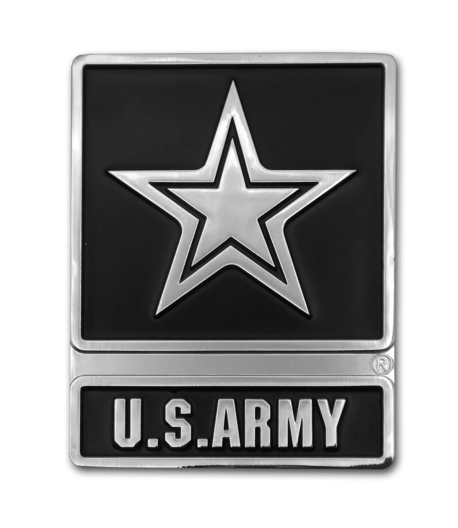 U.S. Army Star Black Metal Auto Emblem