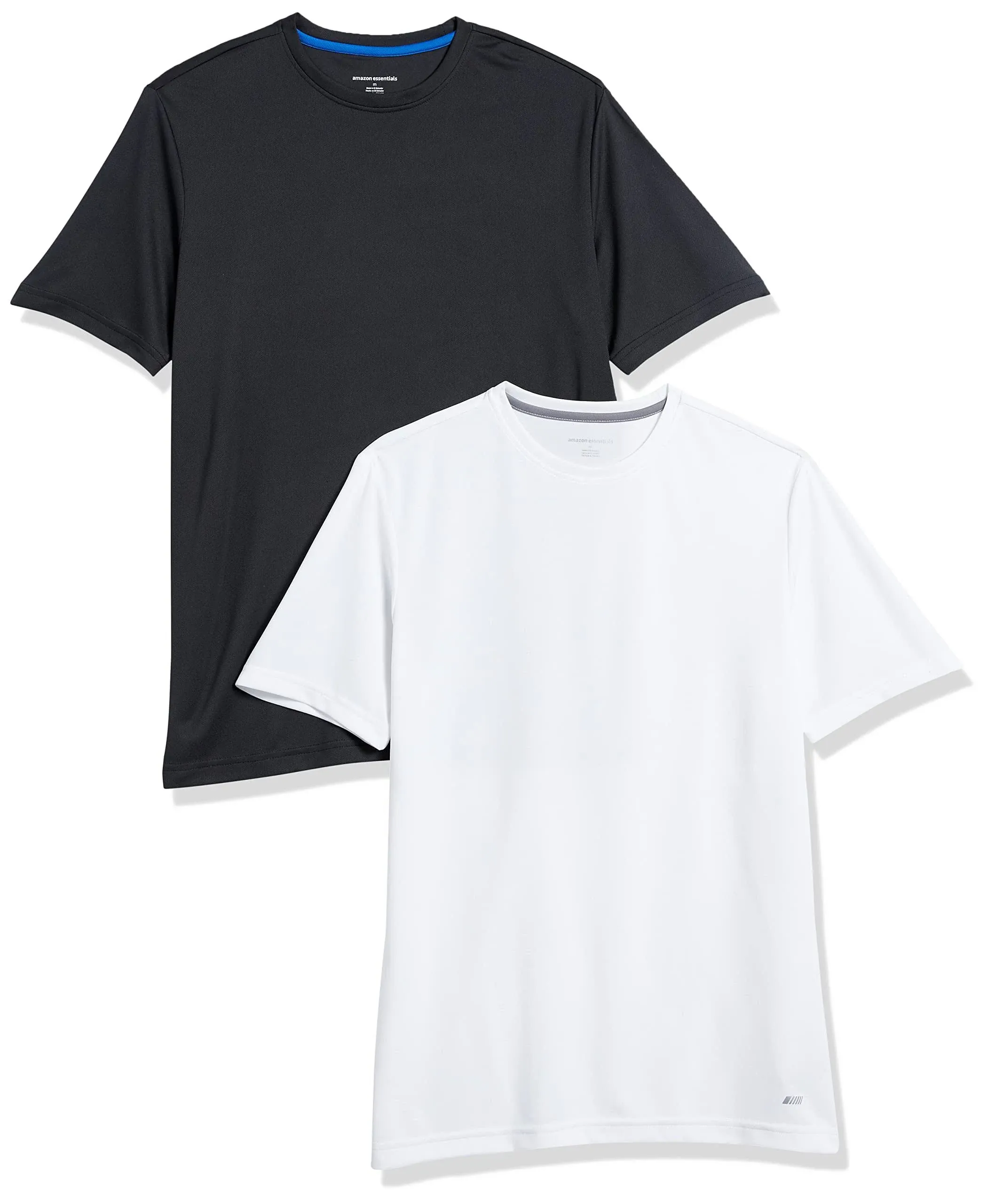 Amazon Essentials Men's Active Performance Tech T-Shirt (Available in Big & Tall), Pack of 2