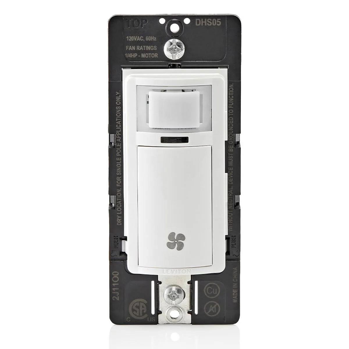 Leviton Decora In-Wall Humidity Sensor and Fan Control Switch, 1/4 HP ...