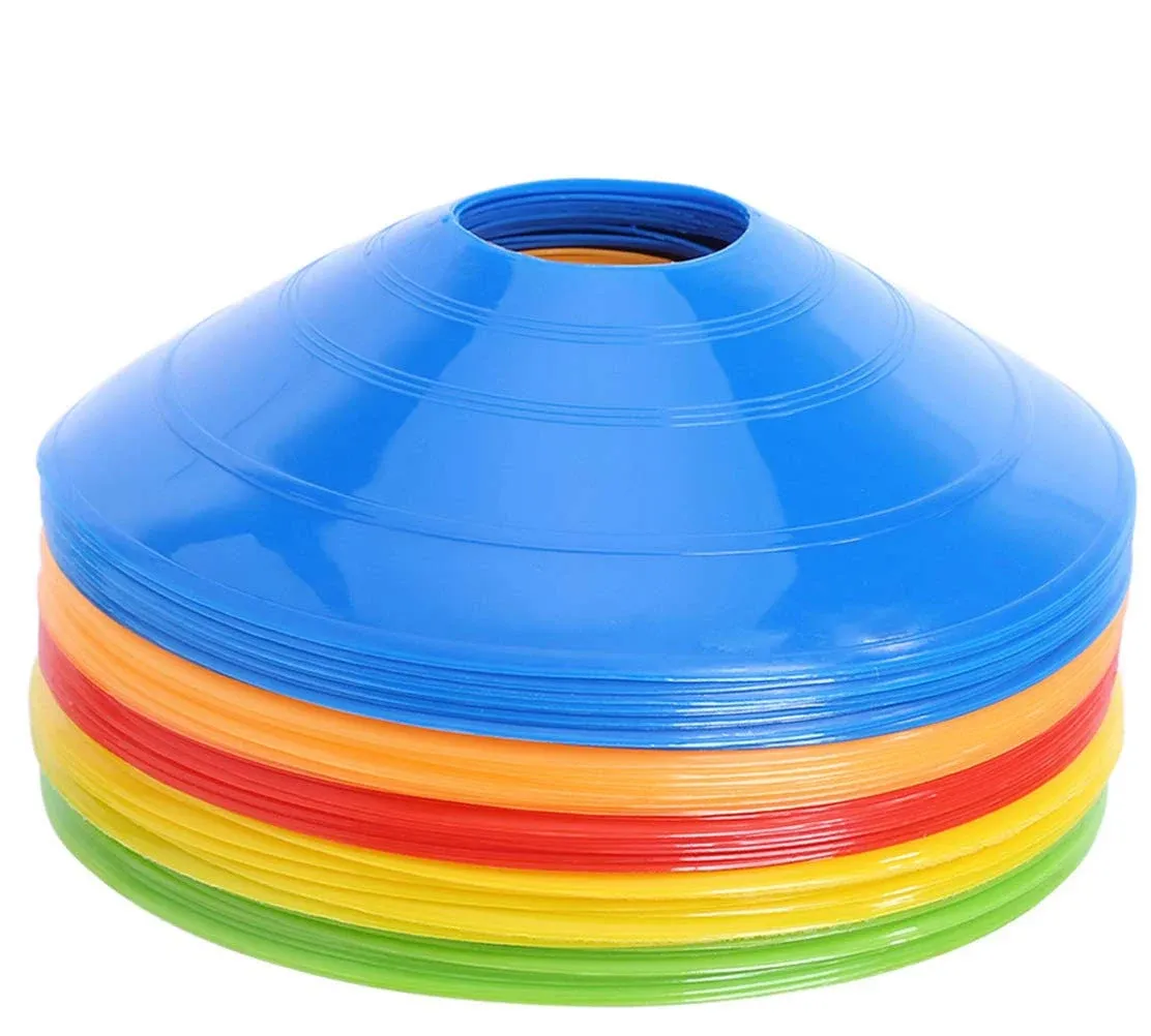 25 Pcs Pro Disc Cones - Training Cones Agility Soccer Cones with Carry Bag