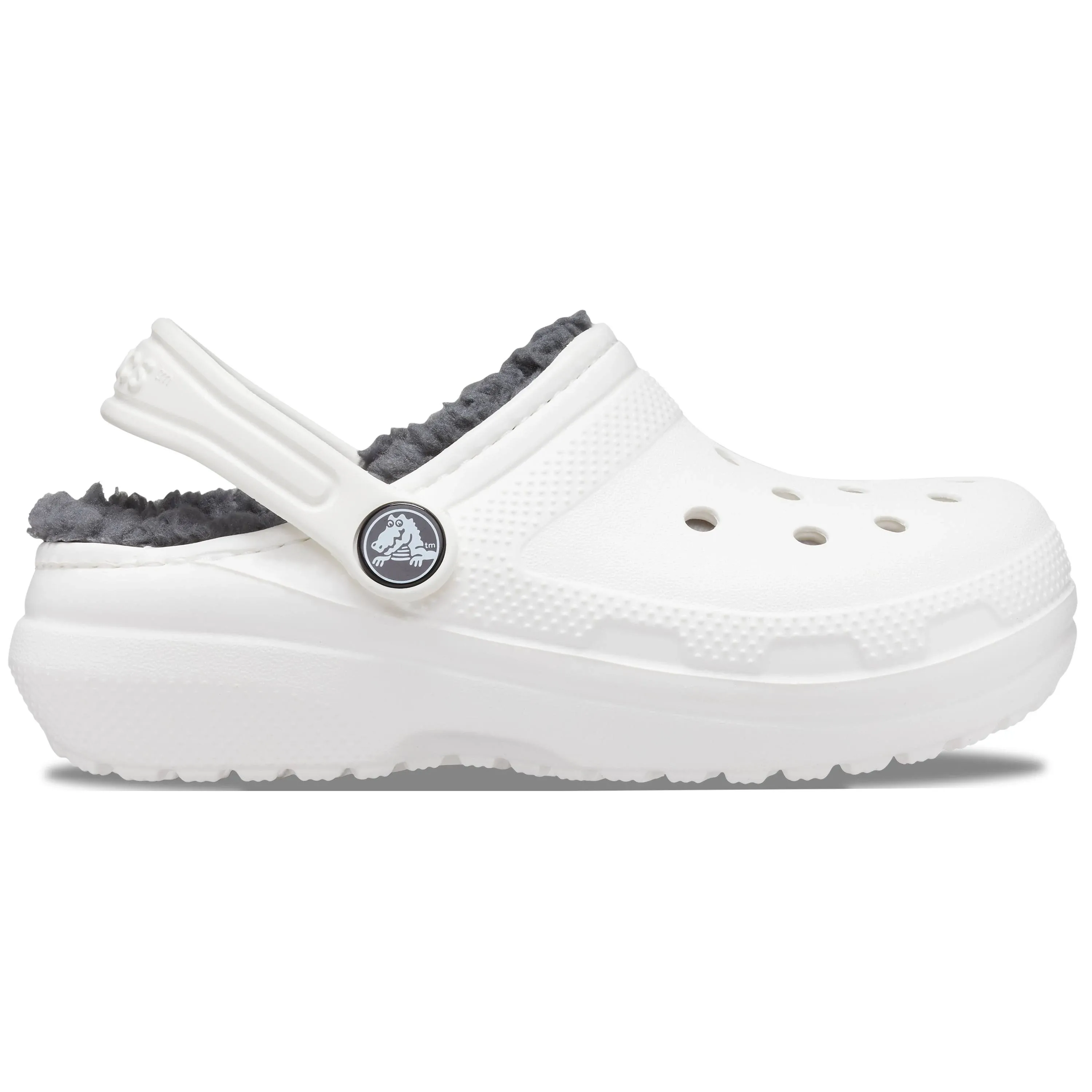 Crocs Kids Classic Lined Clog - White