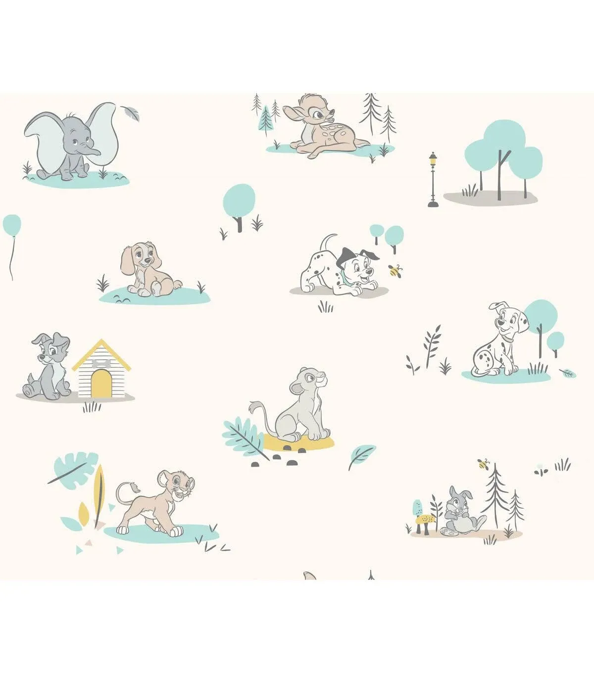 Roommates Disney Baby Animals Peel & Stick Wallpaper