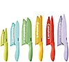 Cuisinart 12 Piece Ceramic Coated Color Knife Set with Blade Guards