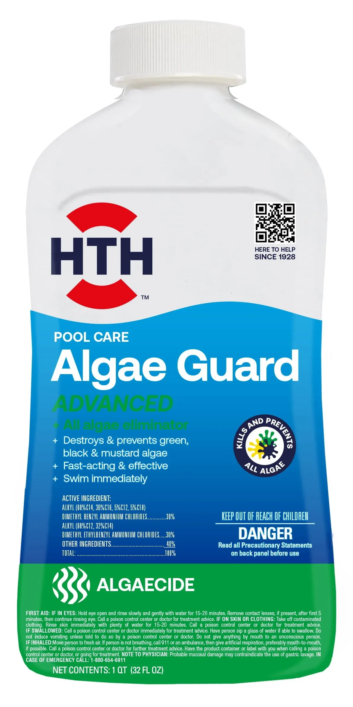 HTH Pool Care Algae Guard Advanced 1 Quart