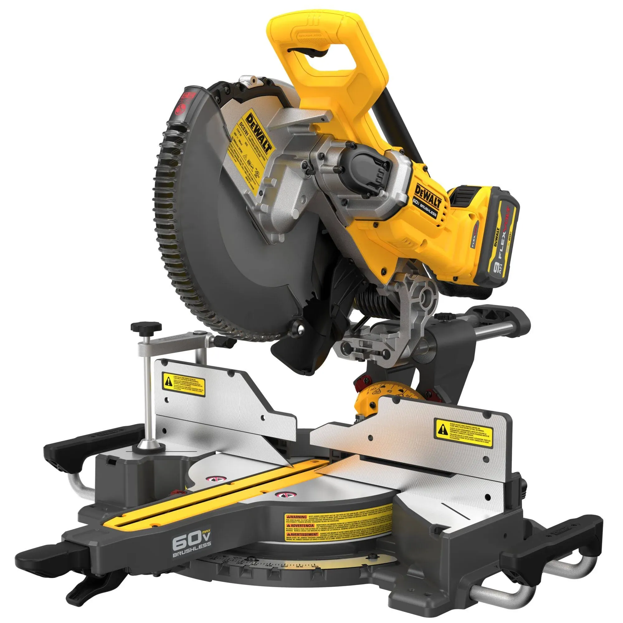 DeWalt DCS781X1 60V Max Brushless Cordless 12in. Double Bevel Sliding Miter Saw Kit