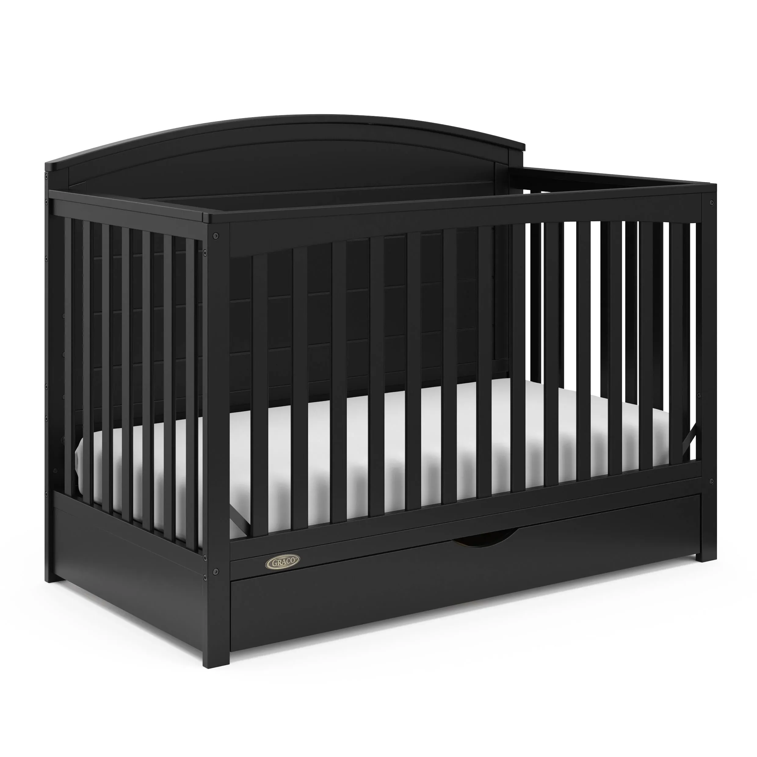 Graco Bellwood Black 5-in-1 Convertible Crib with Drawer 04620-61B