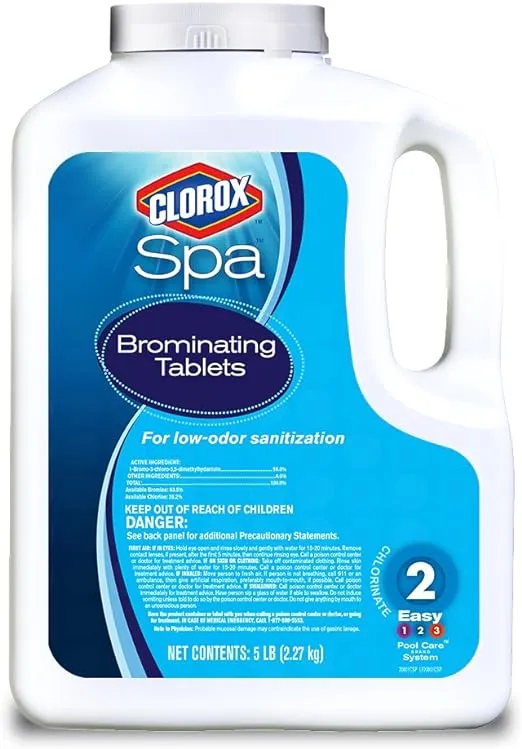 Clorox® Pool&Spa™ Spa Bromine Tablets, For Low-Odor Sanitization, Restores Water Clarity, Fast-Dissolving, 5LB (Pack of 1)