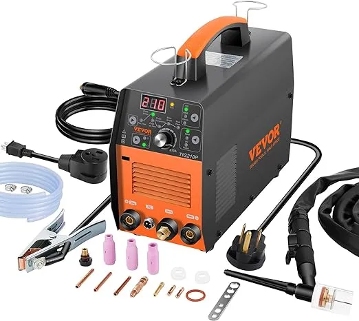 3 in 1 HF TIG/Stick/Clean Welder 210 Amp Digital Arc Welding Machine 110/220-Volt Dual with USB IGBT Inverter and Torch