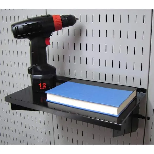 Wall Control Slotted Tool Board Workstation Accessory Kit - Black