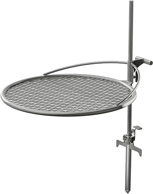 Breeo Outpost Grill Fully Adjustable Height +360 Degree Rotation Stainless Steel