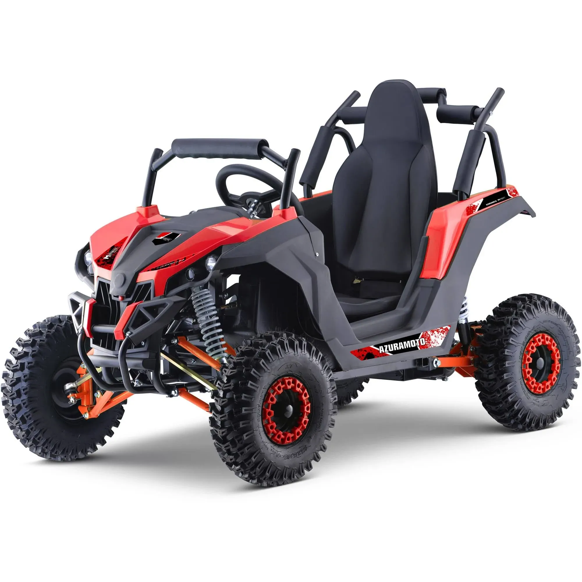 MotoTec Raider Kids UTV 48v 1200w Full Suspension Red, Large