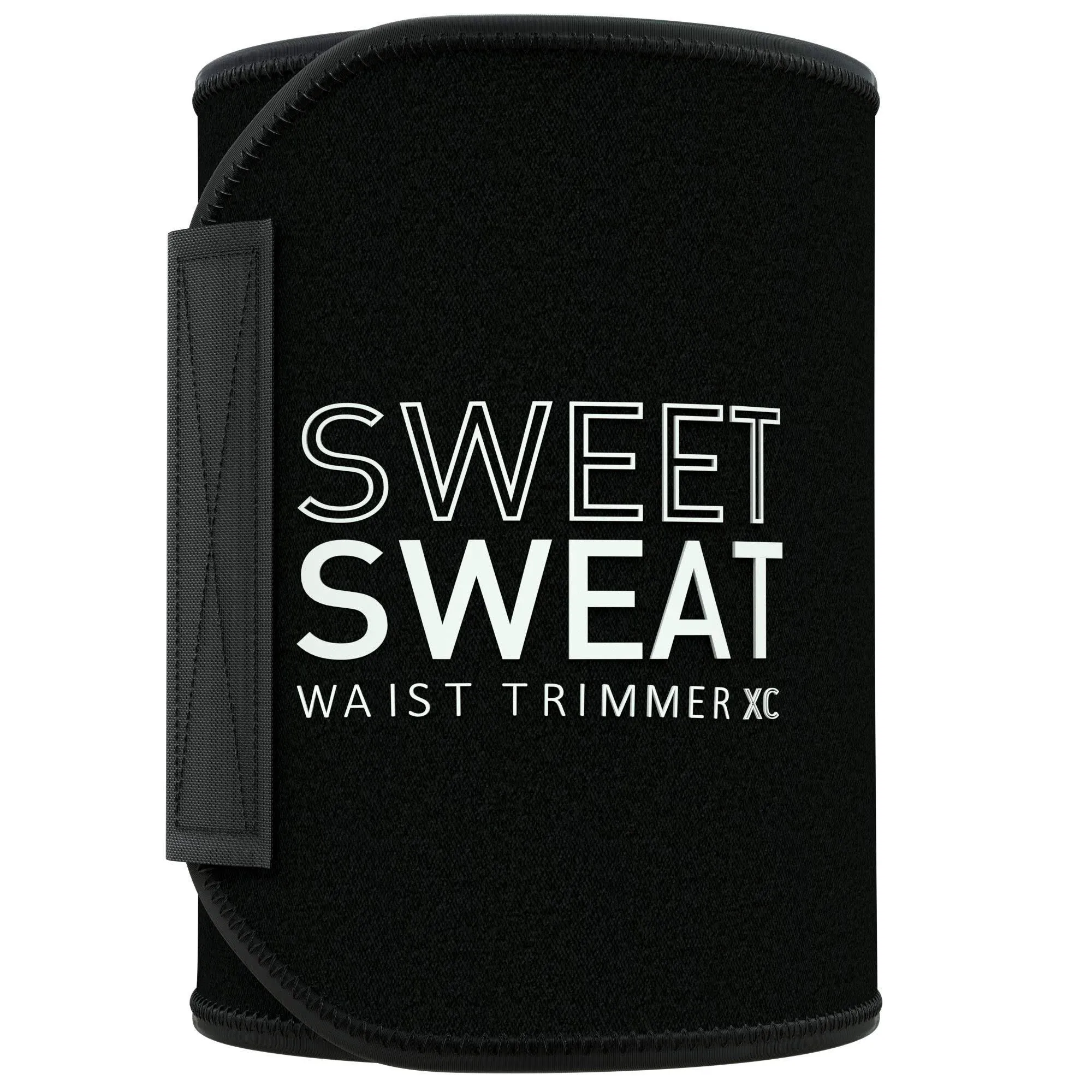 Sweet Sweat Waist Trimmer 'Xtra-Coverage' Belt | Premium Waist Trainer with more Torso Coverage for a Better Sweat! (XX-Large) Black