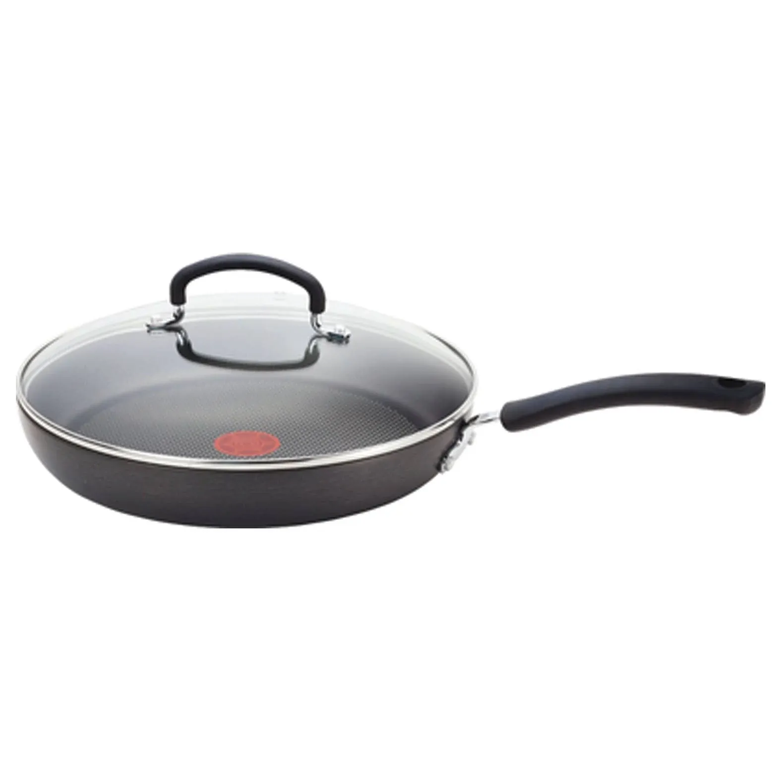 T-fal Ultimate Hard Anodized Nonstick Fry Pan 12 Inch Oven Broiler Safe 400F, Lid Safe 350F Cookware, Pots and Pans, Dishwasher Safe Black