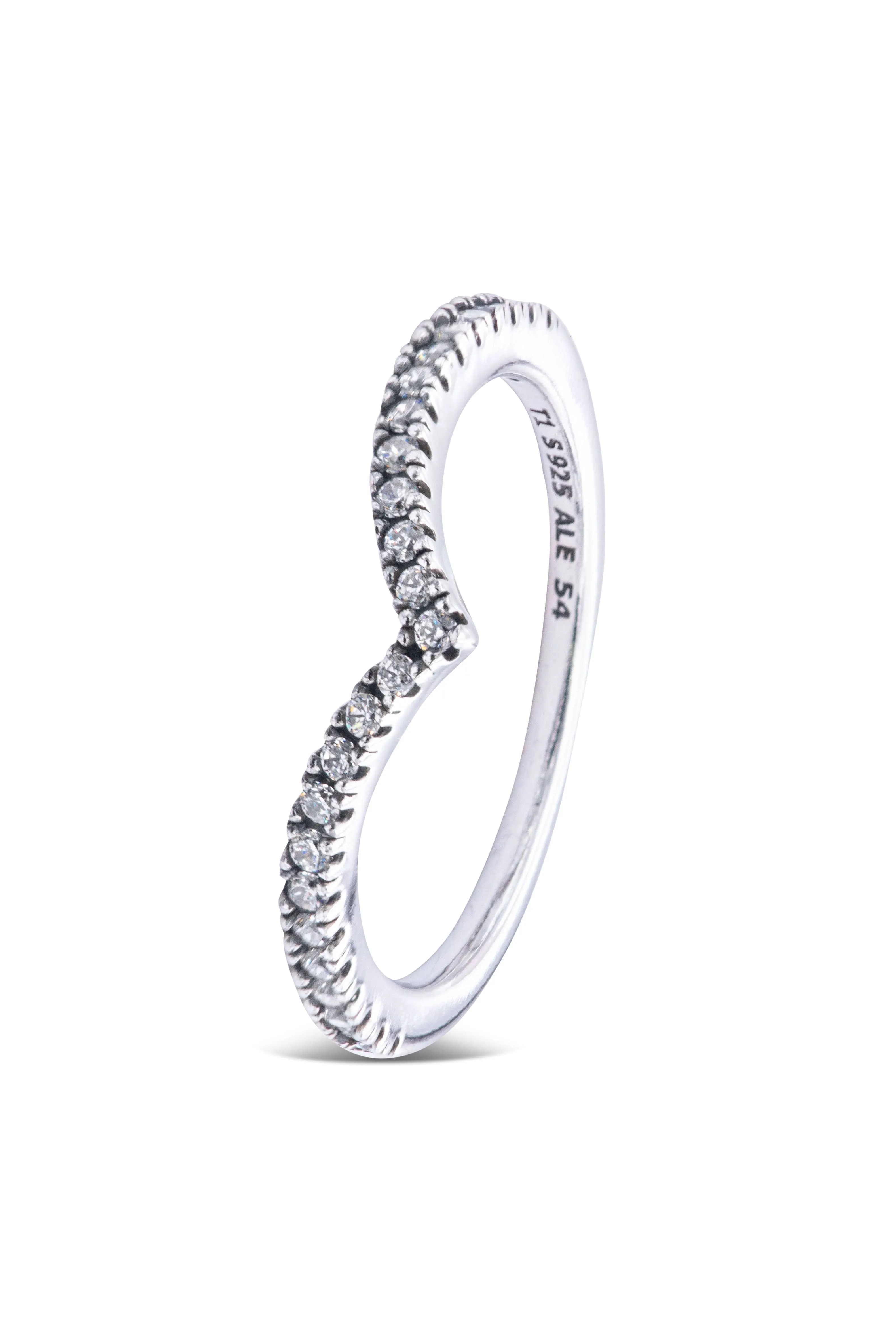 Pandora Sparkling Wishbone Ring