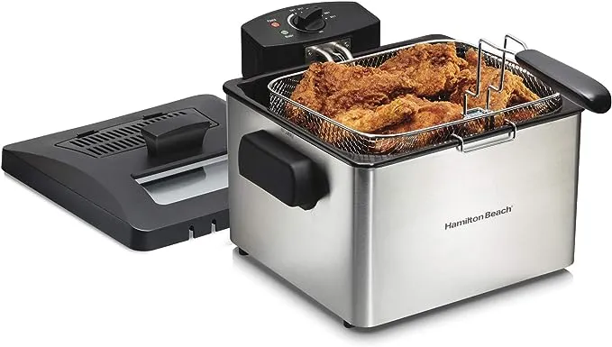 Hamilton Beach - 5.3 qt. Deep Fryer - Silver