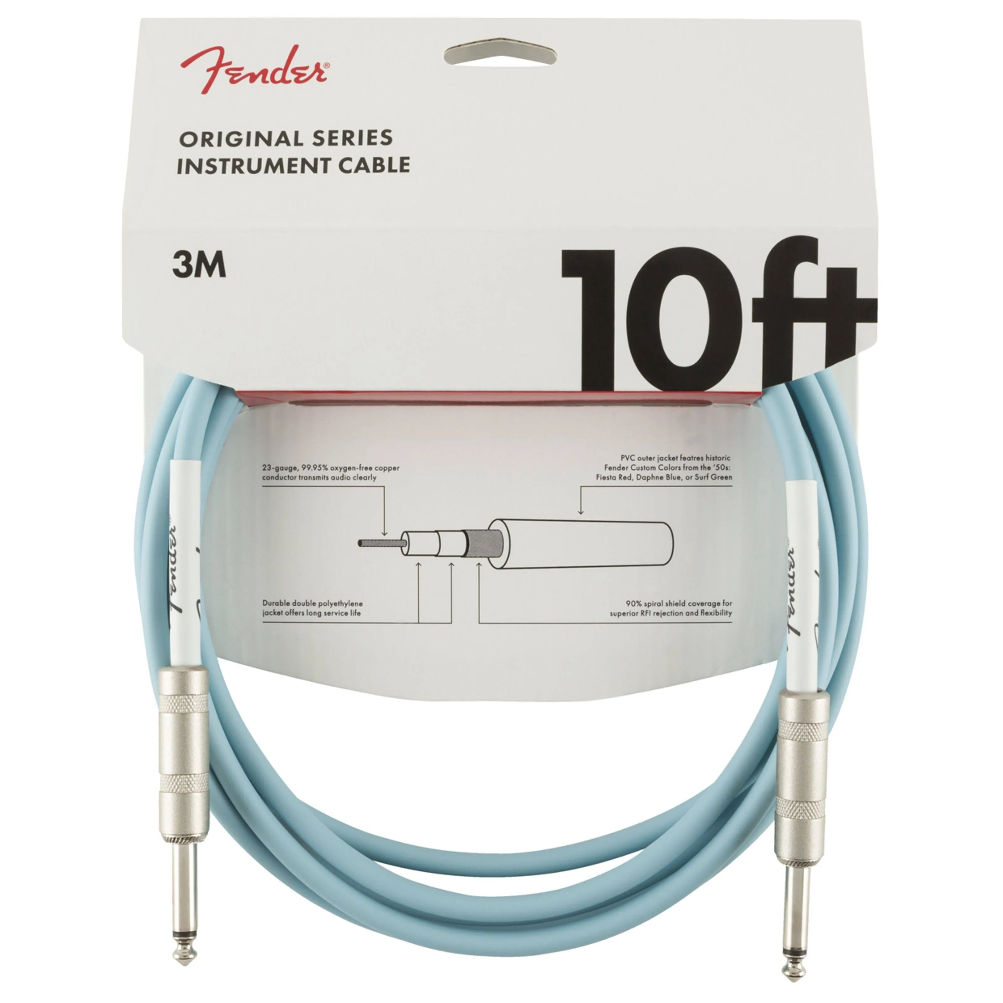 Fender 10ft Original Series Daphne Blue Instrument Cable