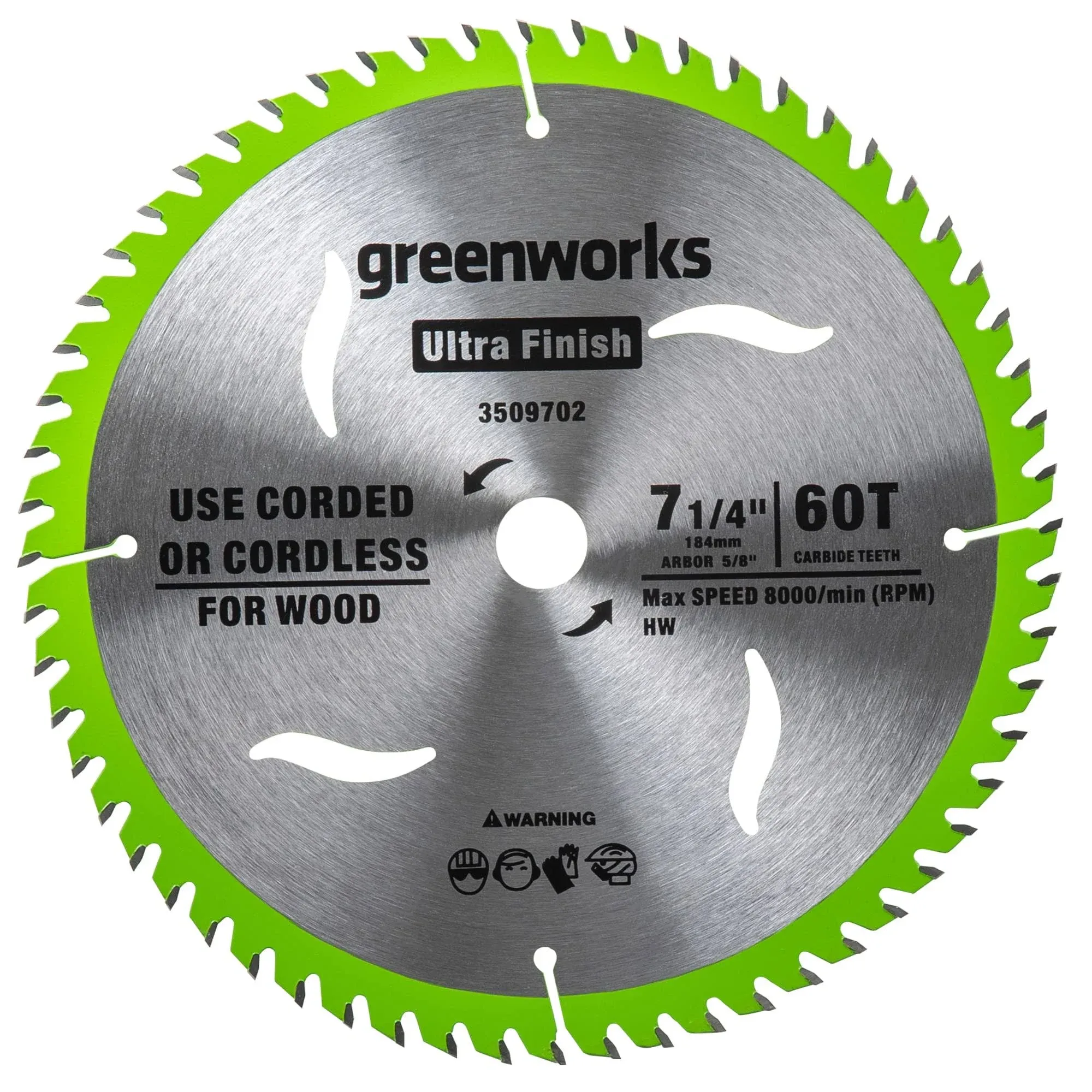 Greenworks 24V 7-1/4 &#034; 60T Circular Saw Blades