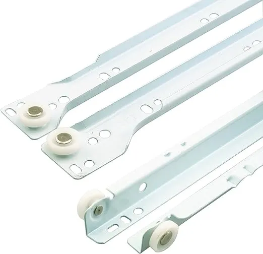 Prime-Line MP7213 Bottom Mount RV and Mobile Home Drawer Slides, White (1 Set)