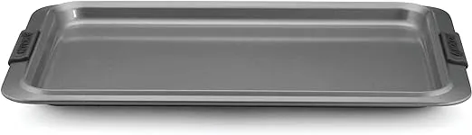 Anolon Advanced Nonstick Bakeware with Grips, Nonstick Cookie Sheet / Baking Sheet - 11 Inch x 17 Inch, Gray